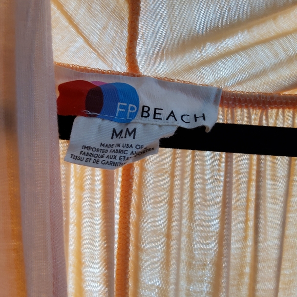 NWOT Free People Peach Draped Sleeveless Romper - Picture 4 of 6